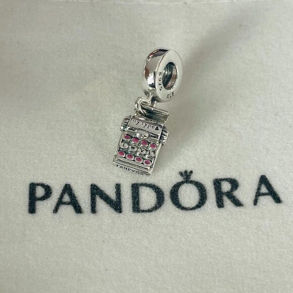 Pandora Typewriter Dangle Charm - Picture 1 of 5